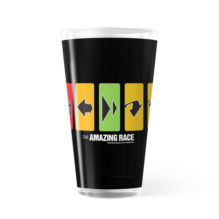 The Amazing Race Race Clues 17 oz Pint Glass - Paramount Shop