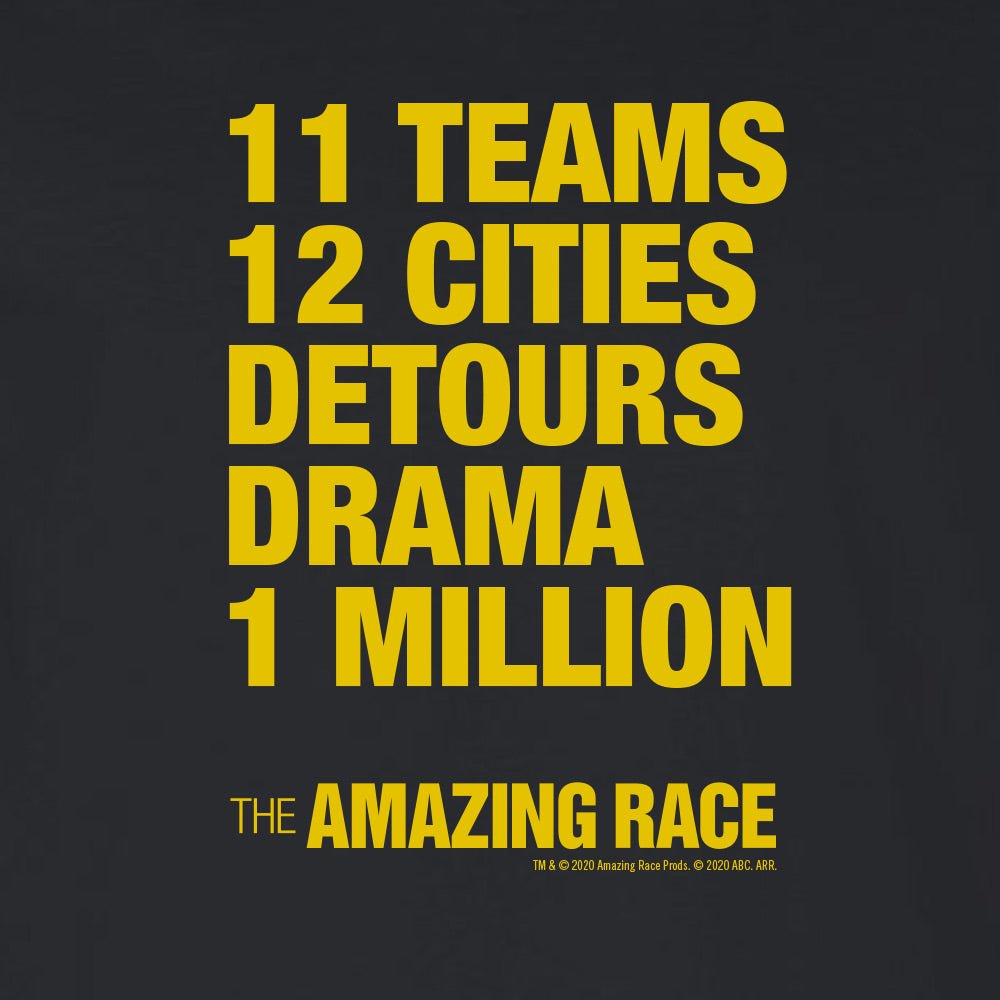 The Amazing Race Yellow Detours Adult Long Sleeve T - Shirt - Paramount Shop