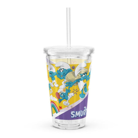 The Smurfs Movie Strip Clear Plastic Tumbler - Paramount Shop
