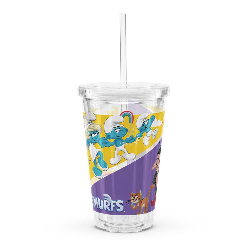 The Smurfs Movie Strip Clear Plastic Tumbler - Paramount Shop