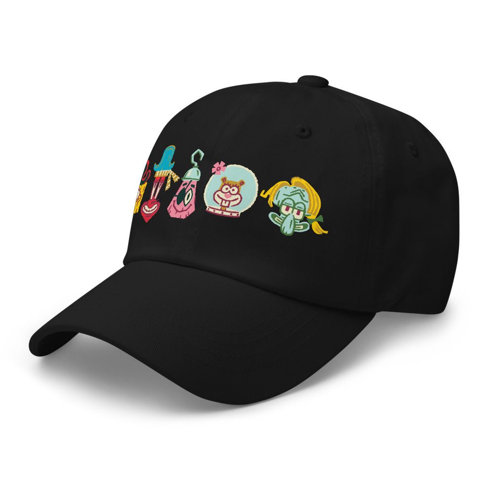 The SpongeBob Movie: Search For Squarepants Movie Embroidered Characters Classic Dad Hat - Paramount Shop