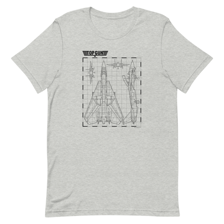 Top Gun Fighter Jet Schematics Unisex Premium T - Shirt - Paramount Shop