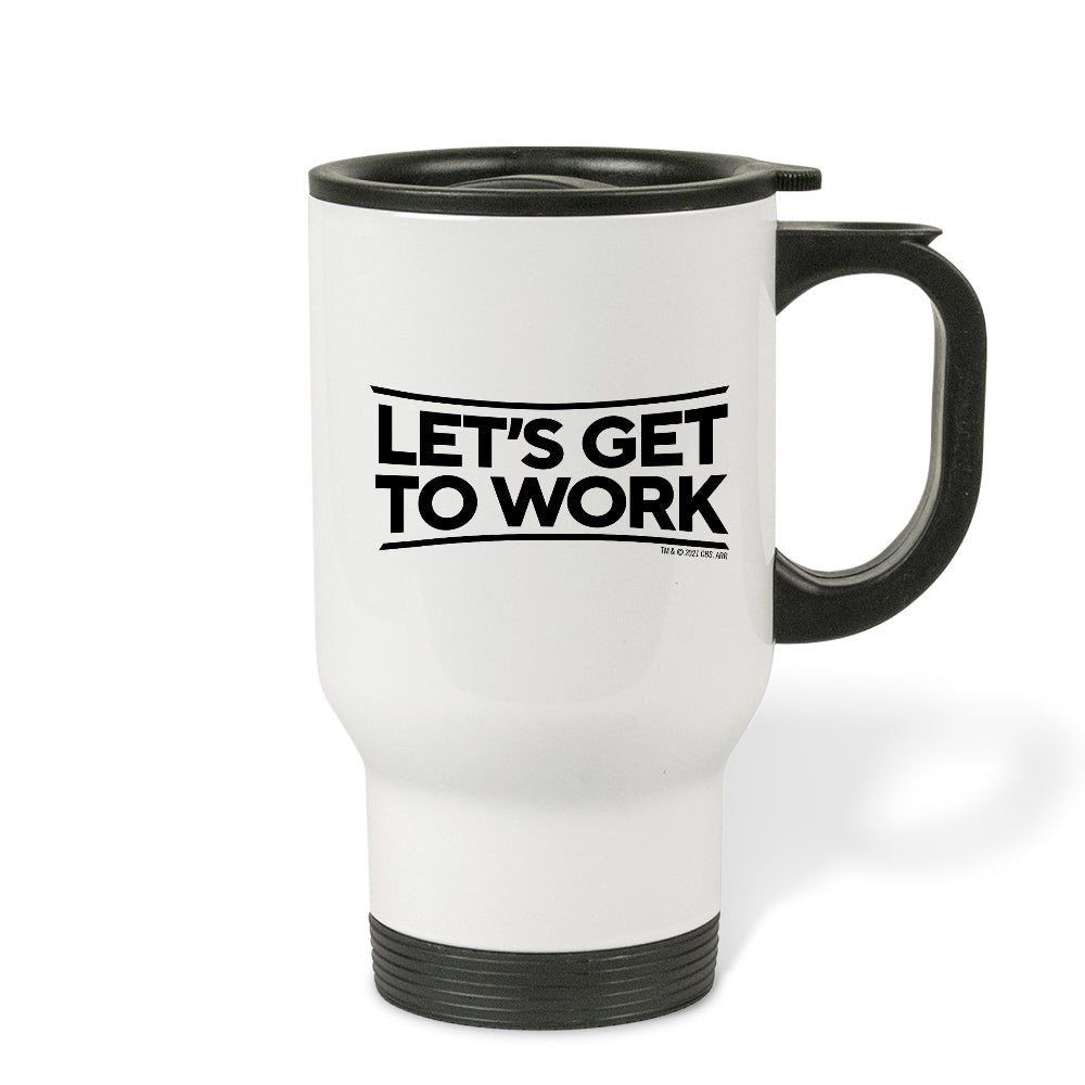 Tough As Nails Let's Get to Work 14 oz Stainless Steel Travel Mug with Handle