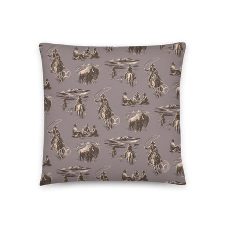 Yellowstone Cowboy Pattern Throw Pillow - Paramount Shop