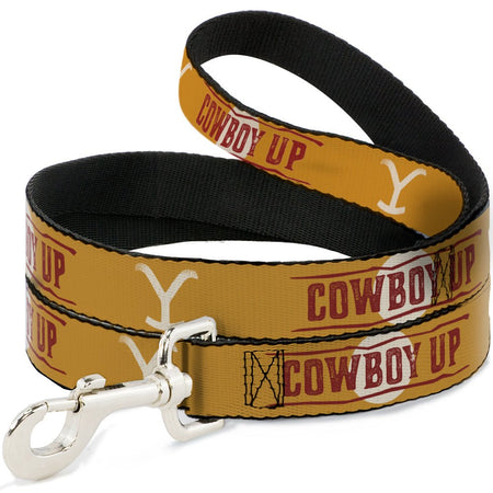 Yellowstone Dog Leash Y Logo Cowboy Up Design - Paramount Shop