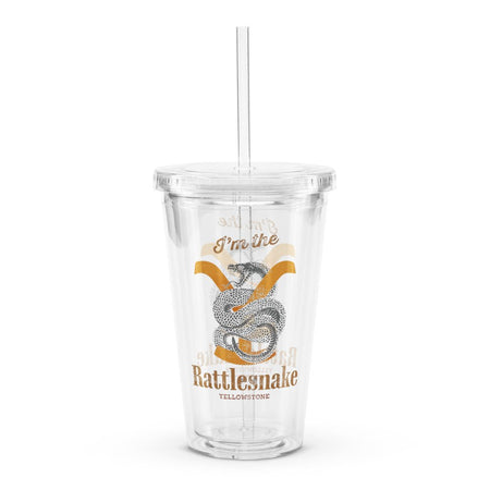 Yellowstone I'm the Rattlesnake Clear Plastic Tumbler - Paramount Shop