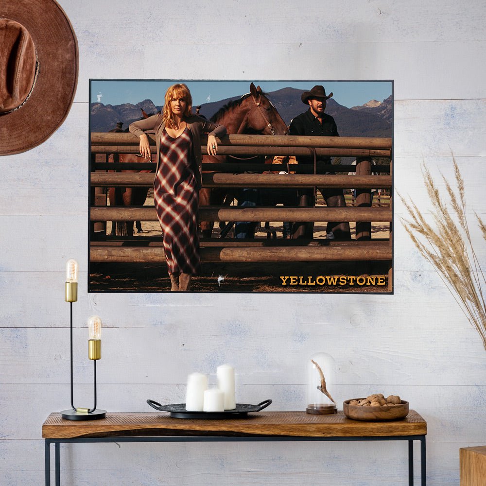 Yellowstone Rip Wheeler and Beth Dutton Satin Poster - Paramount Shop