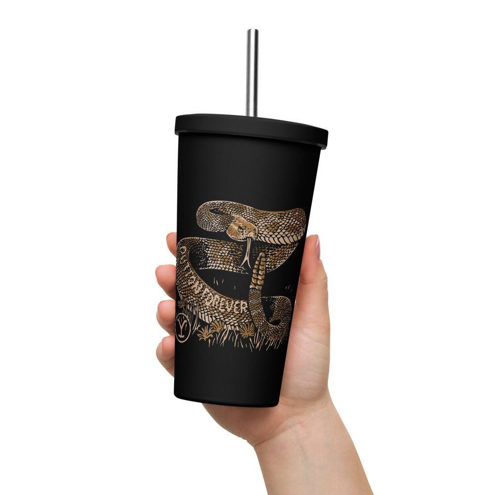 Yellowstone Snake Dutton Forever Insulated Tumbler with a Straw - Paramount Shop