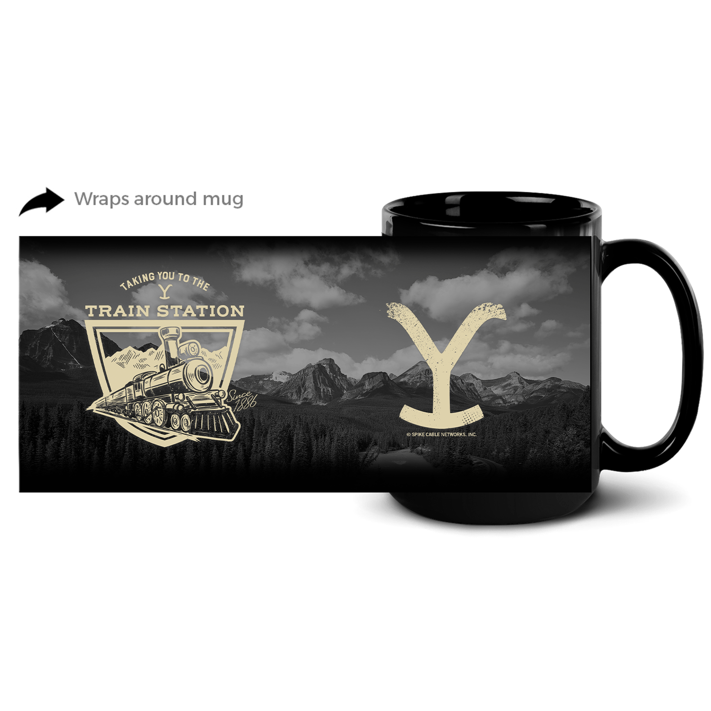 Yellowstone Taking You to the Train Station Black Mug - Paramount Shop