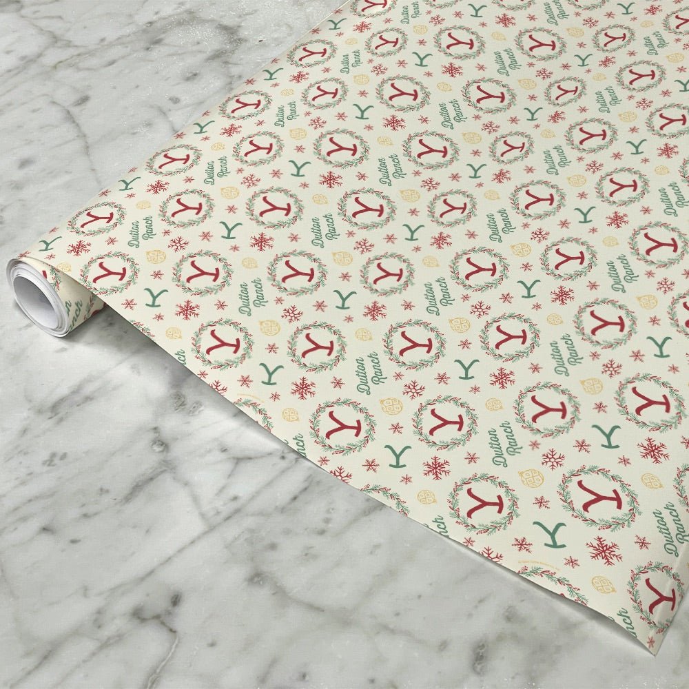 Yellowstone Wreath Satin Gift Wrap - Paramount Shop