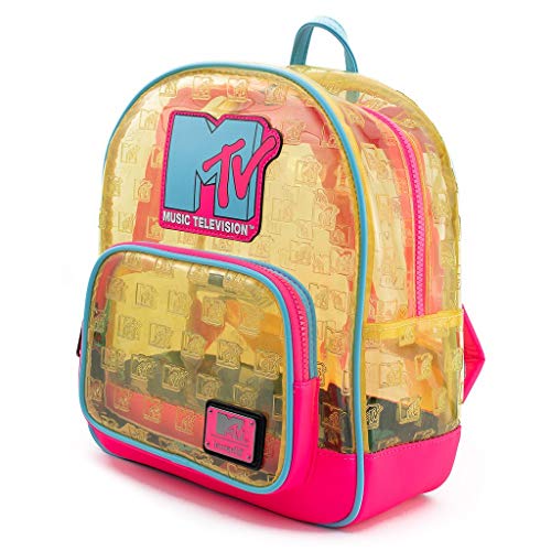 Loungefly X MTV Clear Neon PVC Mini Backpack - Paramount Shop