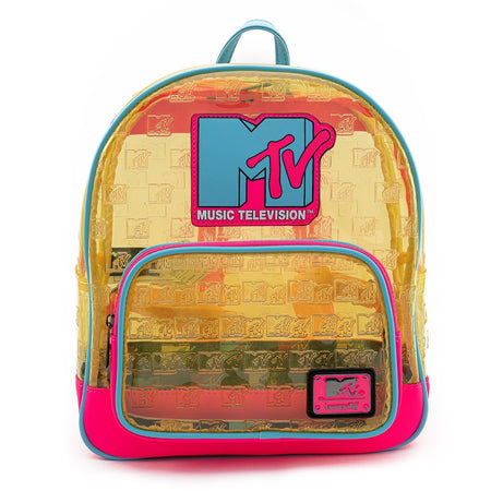 Loungefly X MTV Clear Neon PVC Mini Backpack - Paramount Shop