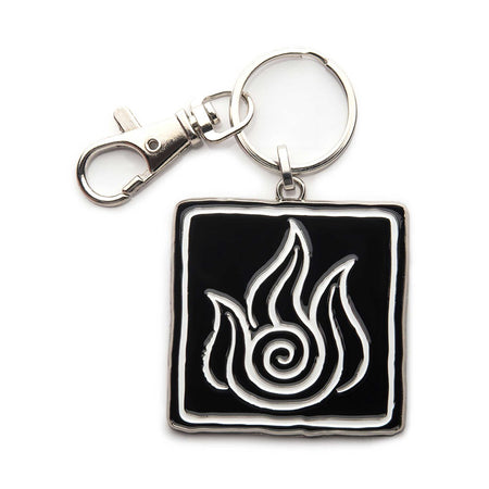 Front view of the Avatar: The Last Airbender Fire Nation Symbol Keychain.