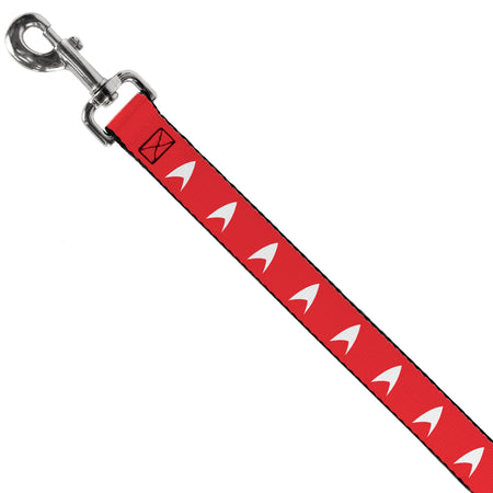 Close-up of the repeating Starfleet Delta insignia pattern on the leash