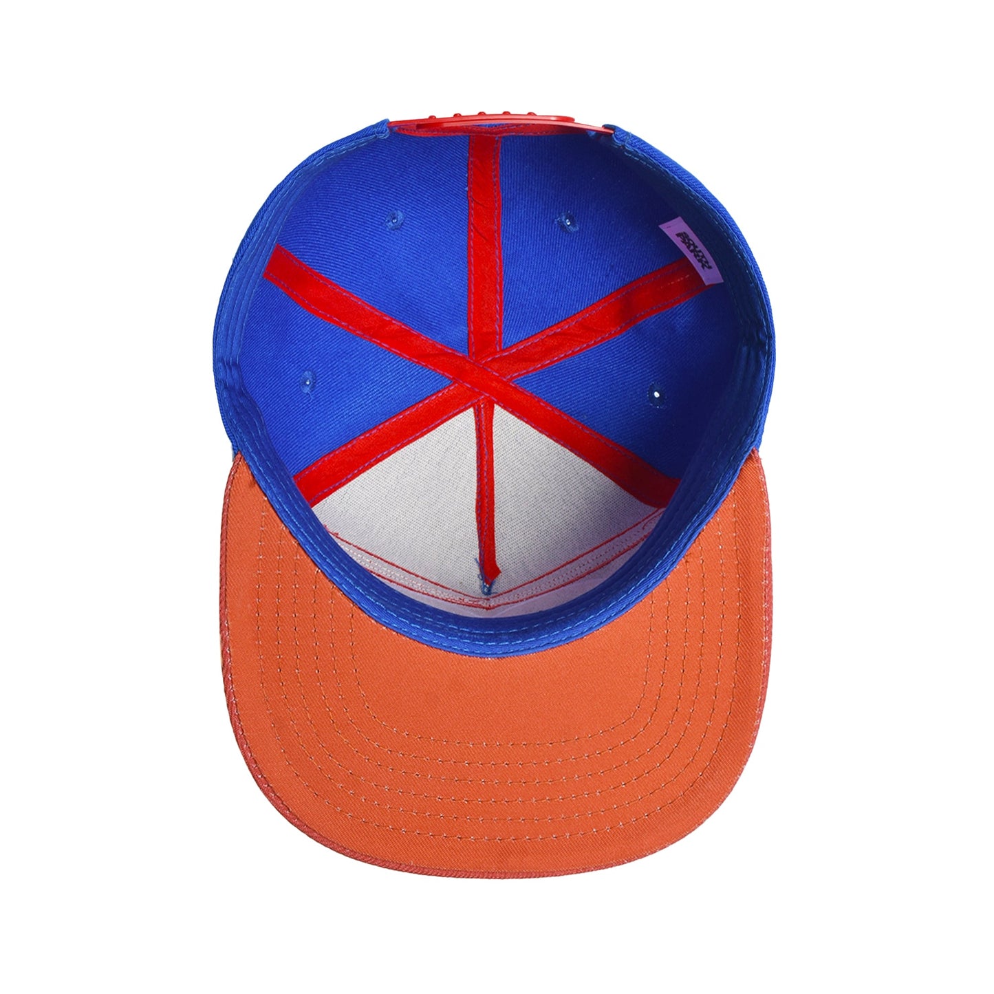 Detail of the flat brim and ventilation eyelets on the Stan Marsh cosplay cap