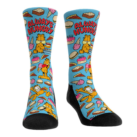 Garfield Always Hungry orange graphic crew socks by Rock 'Em Socks