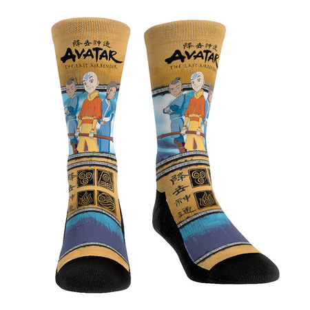Avatar: The Last Airbender Showtime socks featuring character silhouettes