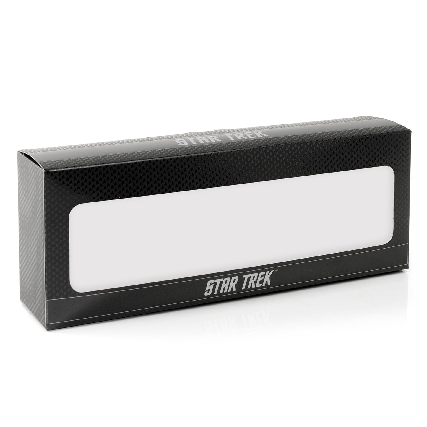 Full view of the Star Trek sock packaging for gifting