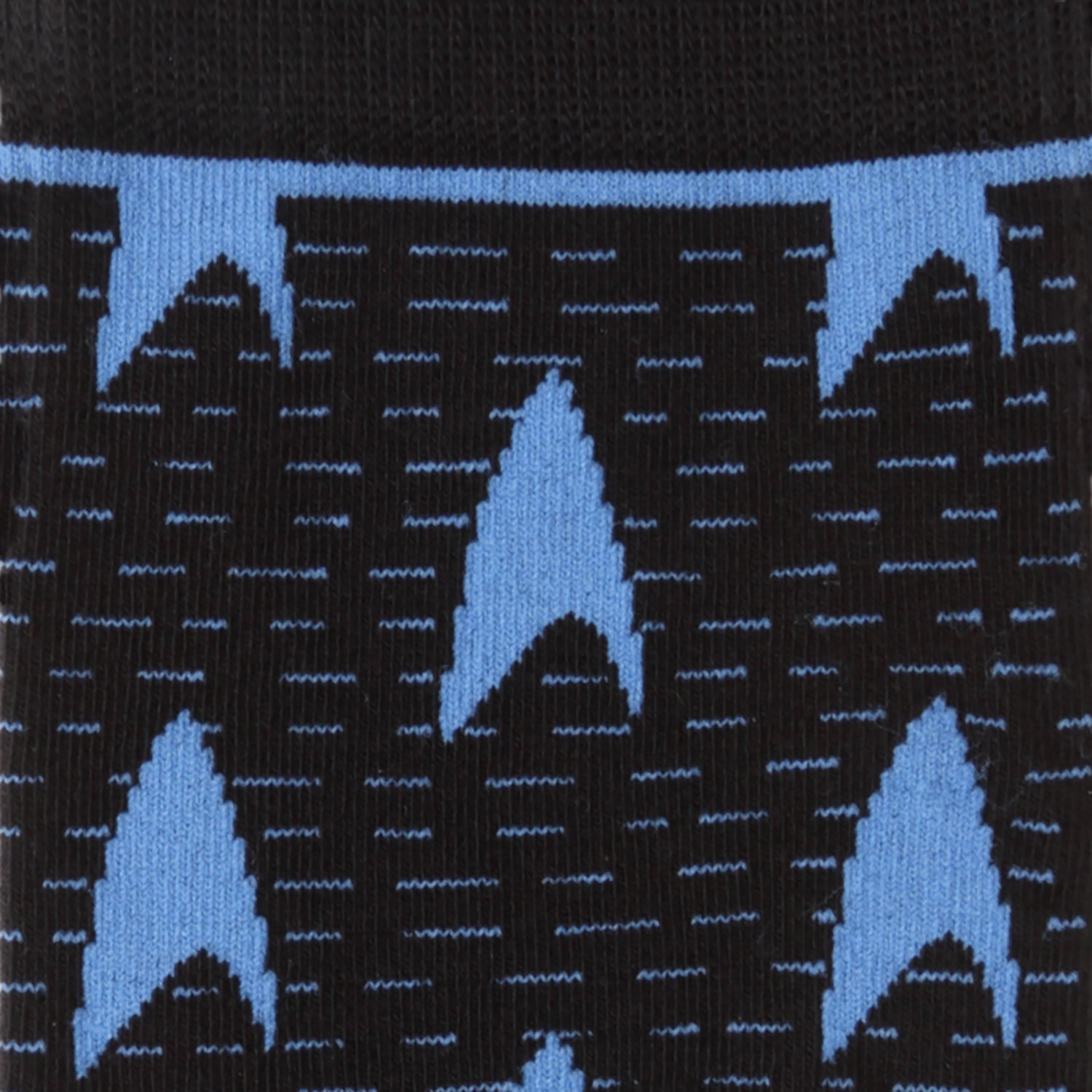Full view of the Star Trek Starfleet Science Division crew socks