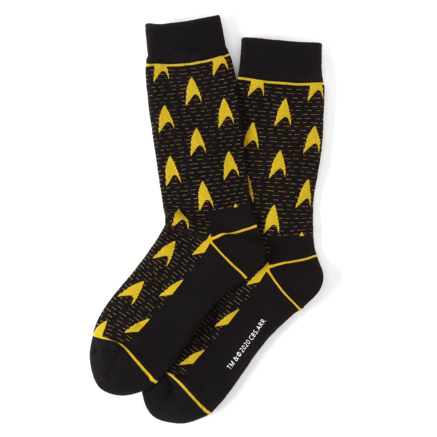 Star Trek gift box set showing all three pairs of division colored socks