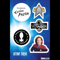 Star Trek: Voyager Feuille d'autocollants muraux - 24 pouces x 36 dans