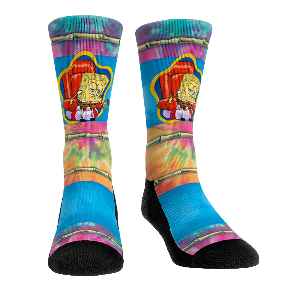 SpongeBob SquarePants x Rock 'Em Socks featuring the Imma Head Out meme design.