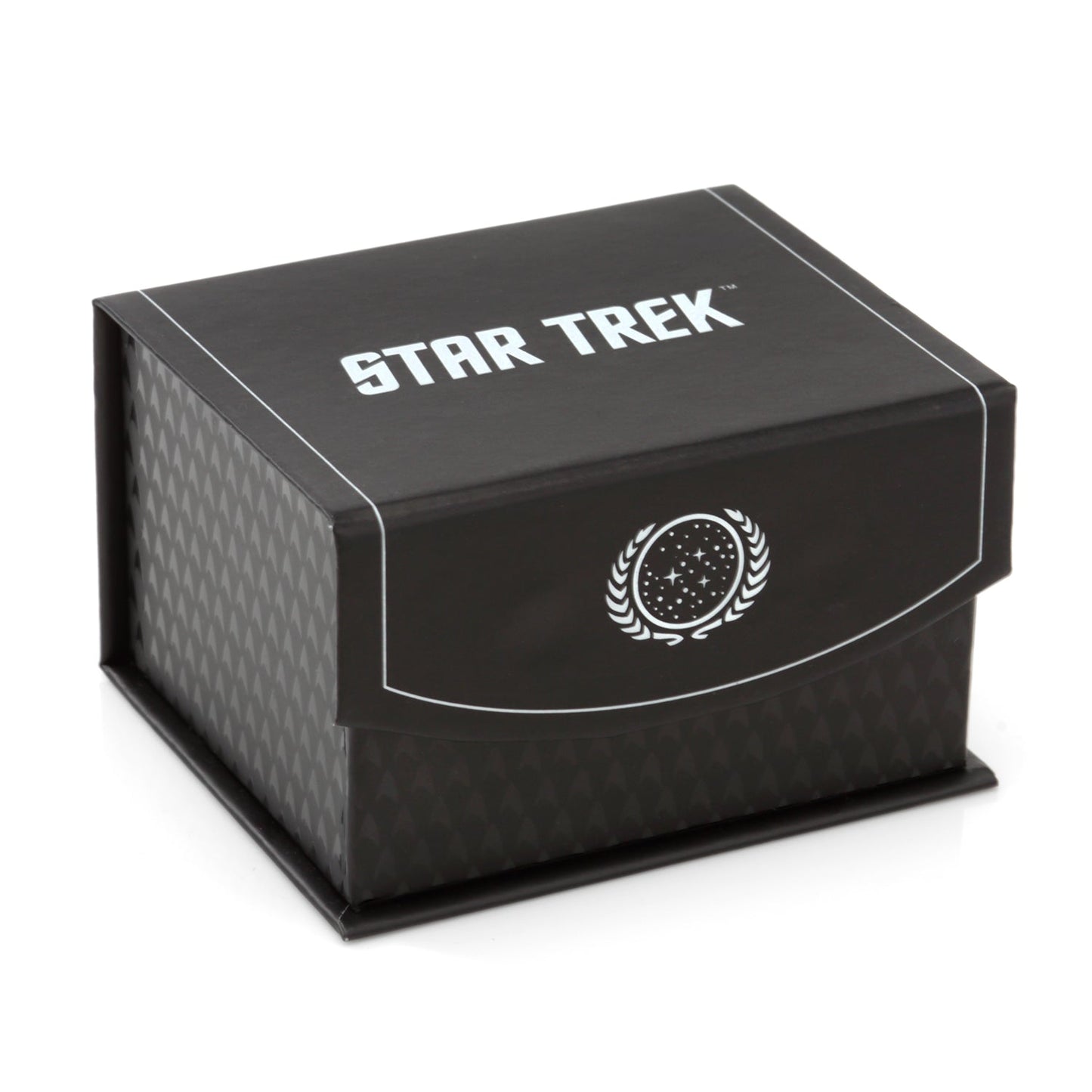 Star Trek Starfleet insignia cufflinks packaged for gifting