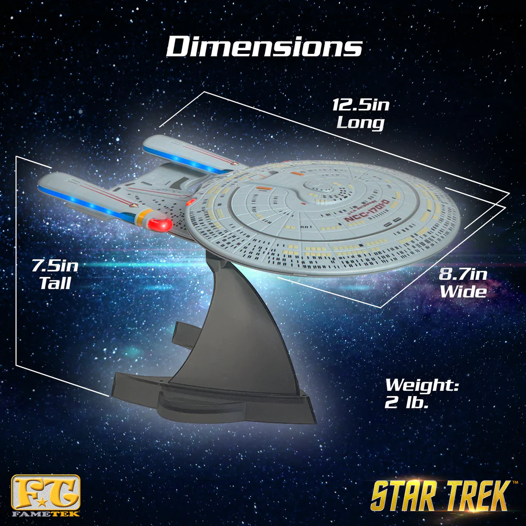 Star Trek: The Next Generation U.S.S. Enterprise NCC-1701-D en haut-parleur Bluetooth¬æ avec machine de sommeil, LED et effets sonores
