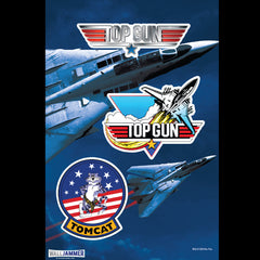 Top Gun Feuille d'autocollants muraux - 24 pouces x 36 dans