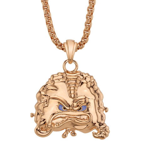 Teenage Mutant Ninja Turtles x RockLove Krang Necklace in rose gold with lavender enamel eyes