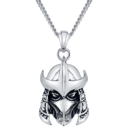 Front view of the Teenage Mutant Ninja Turtles x RockLove Shredder Necklace