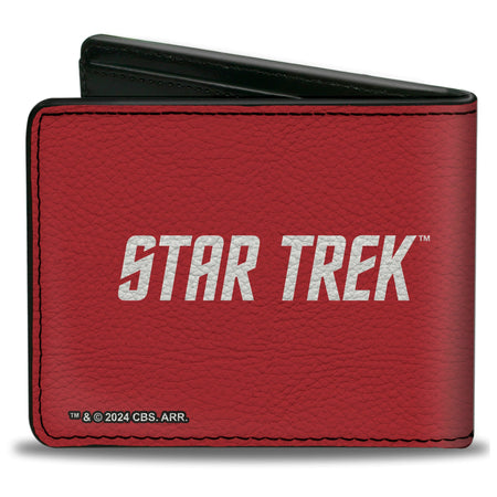 Open view of the Star Trek wallet showing card slots and ID window
