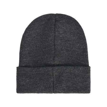 Yellowstone Dutton Ranch Logo Brown PU Patch Beanie - Detail View of PU Leather Patch