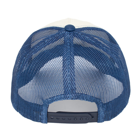 Detailed embroidery of the Dutton Ranch logo on the front of the hat