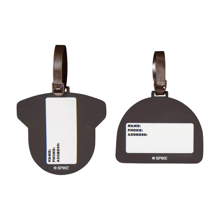Yellowstone skull emblem luggage tag with We Don’t Choose the Way motto