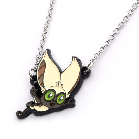 The Avatar: The Last Airbender Momo necklace displayed in its official licensed jewelry packaging.