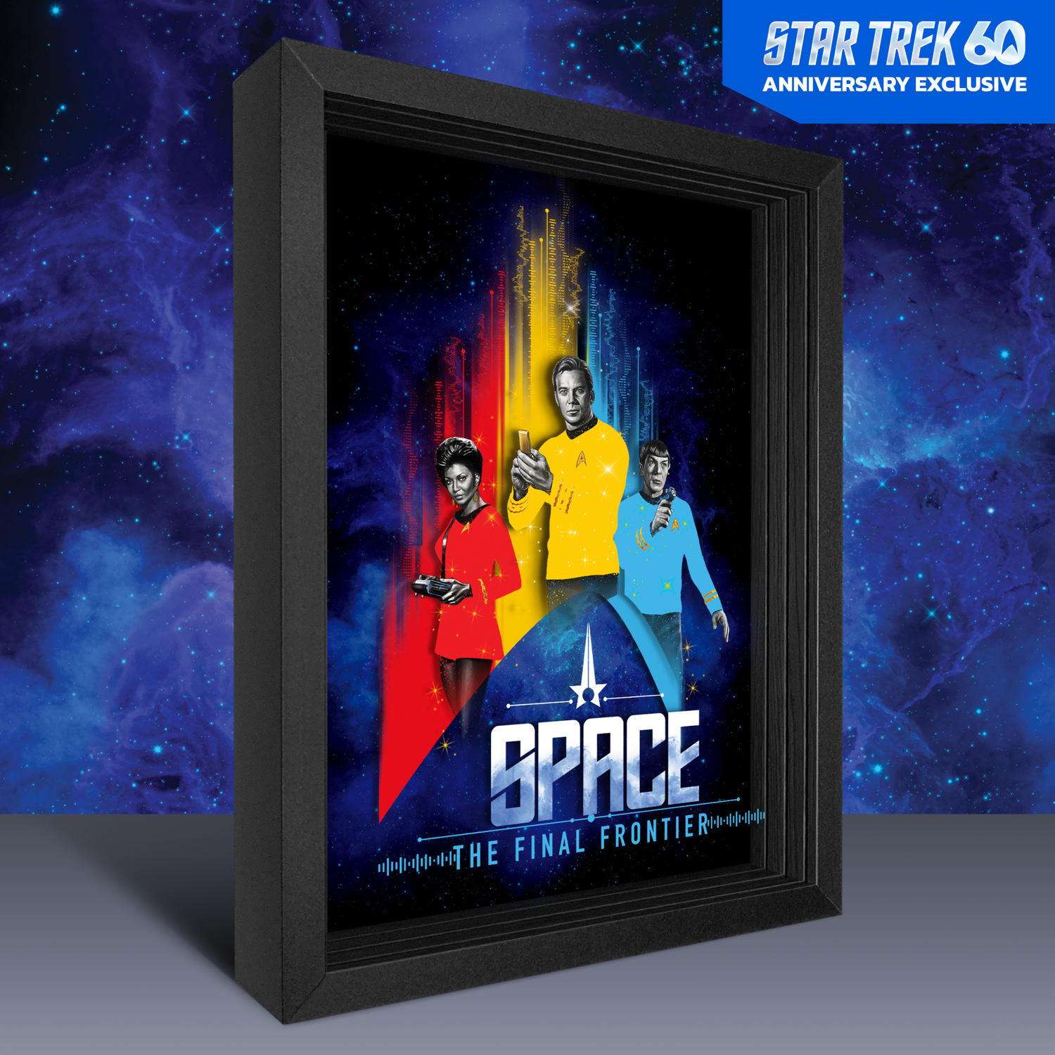 Star Trek Framed Print 60th Anniversary Shadowbox Art