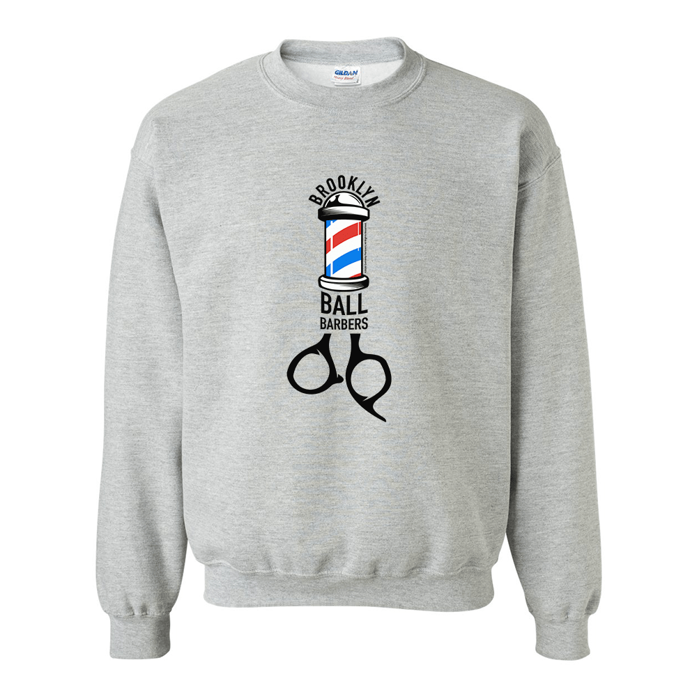 As seen on Comedy Central Peluqueros de bolas Logo Sudadera polar de cuello redondo