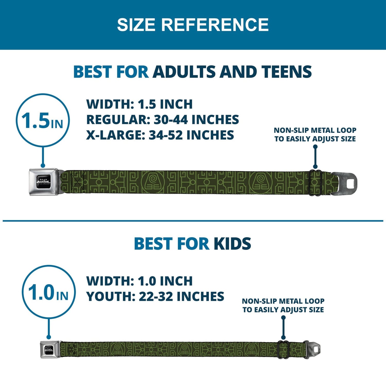 Avatar: The Last Airbender Earth Element Seatbelt Belt - Paramount Shop