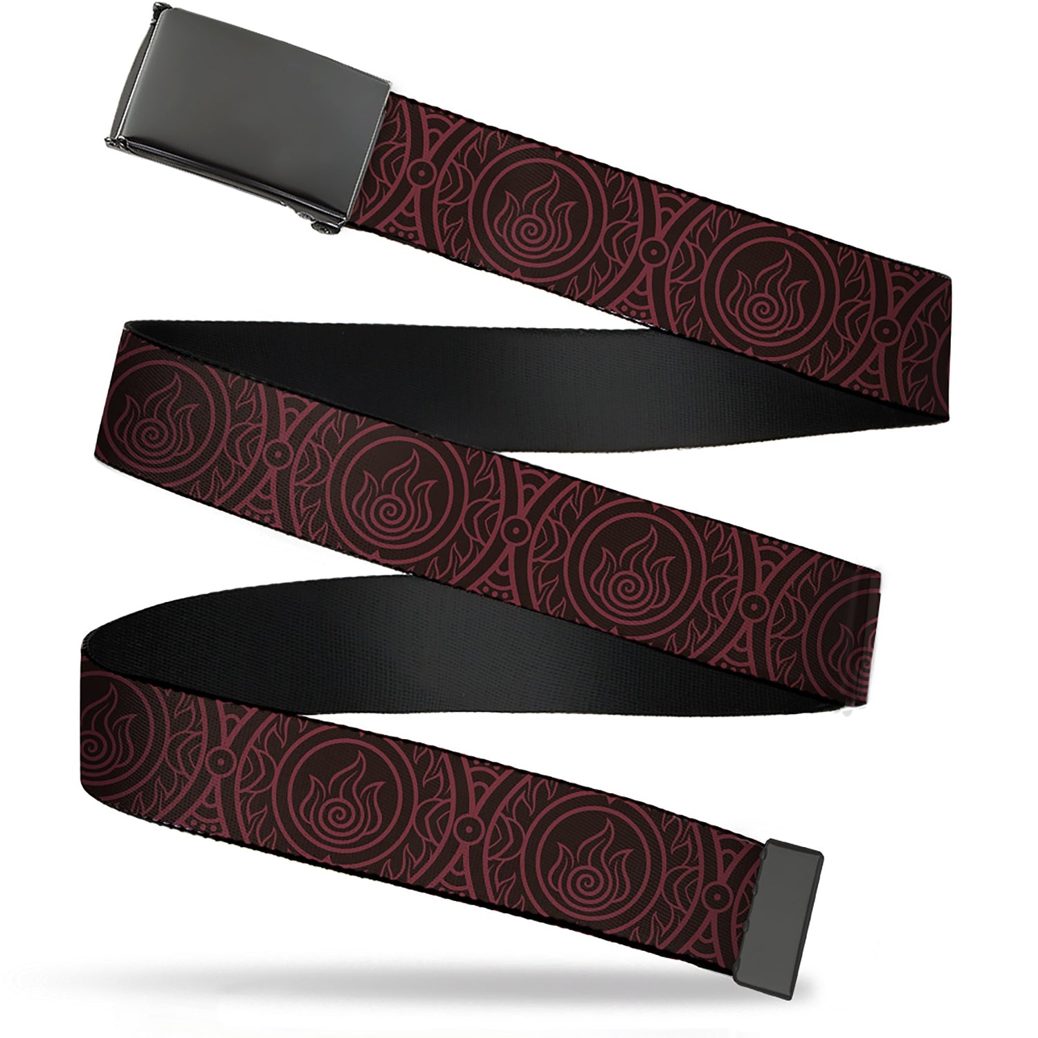 Avatar: The Last Airbender Fire Element Black & Red Web Belt - Paramount Shop