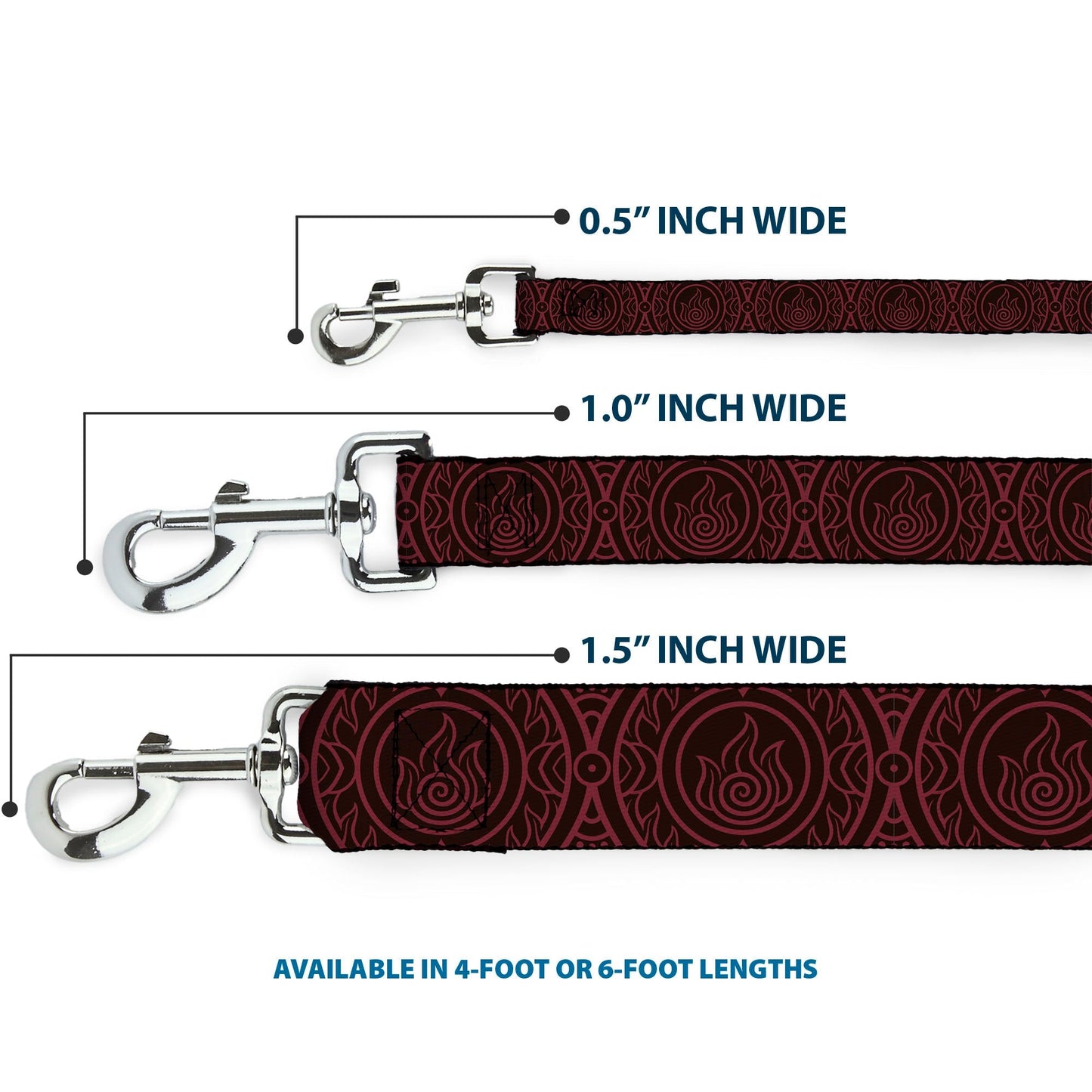 Avatar: The Last Airbender Fire Element Symbol Dog Leash - Paramount Shop