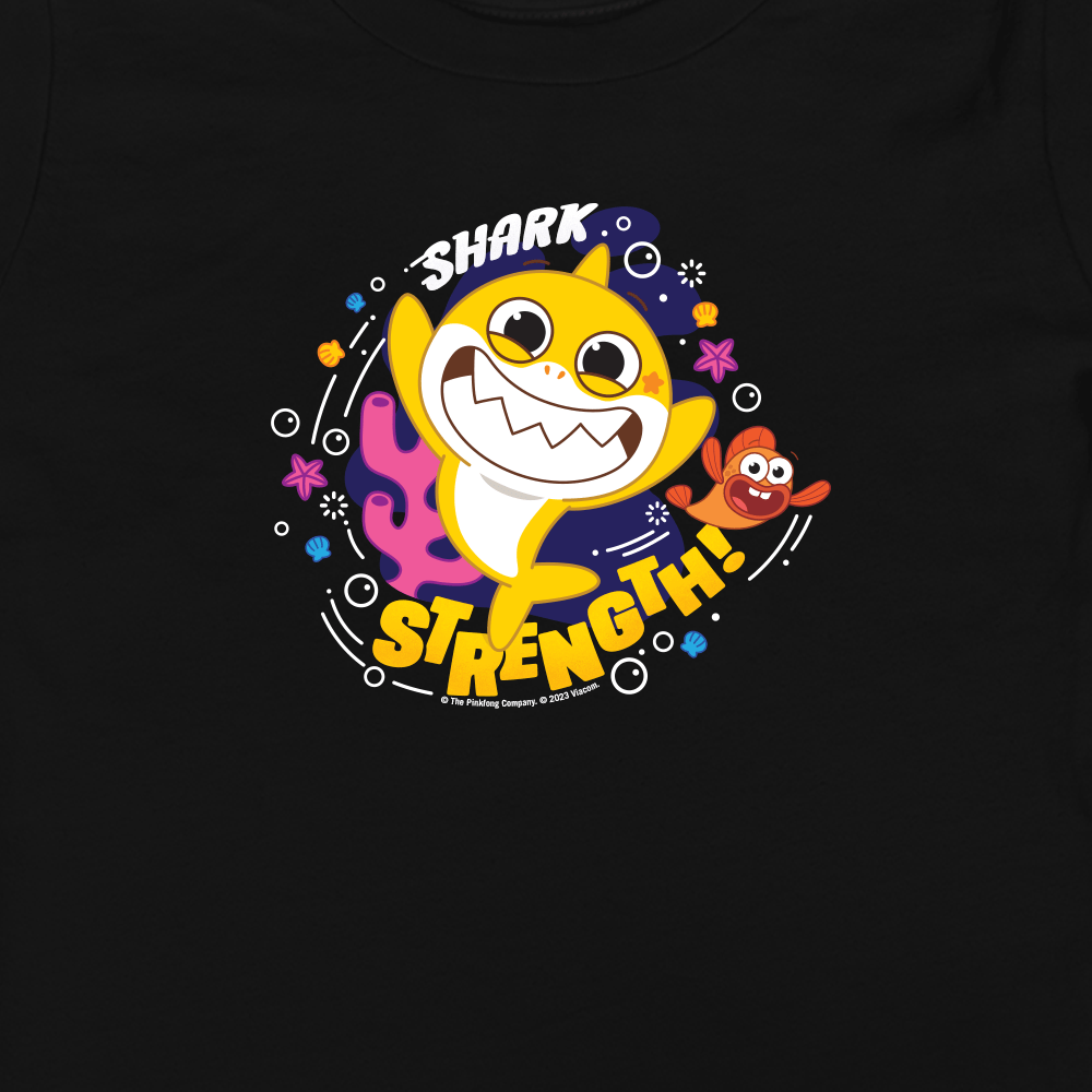 Baby SharkBig Show Shark Strength Kleinkind T Shirt mit kurzen Armeln Paramount Shop