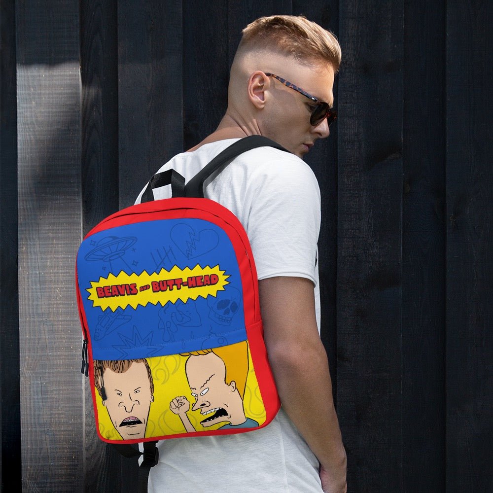 beavis and butthead small leather backpack Beavis and Butt-Head Logo Premium Backpack