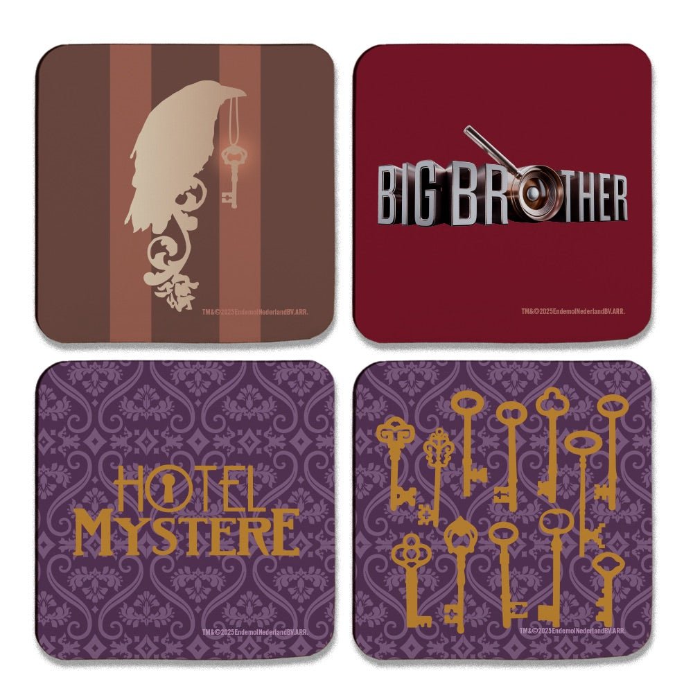 Big Brother Hotel Mystere Coaster Set with Mahogany Holder - Paramount Shop