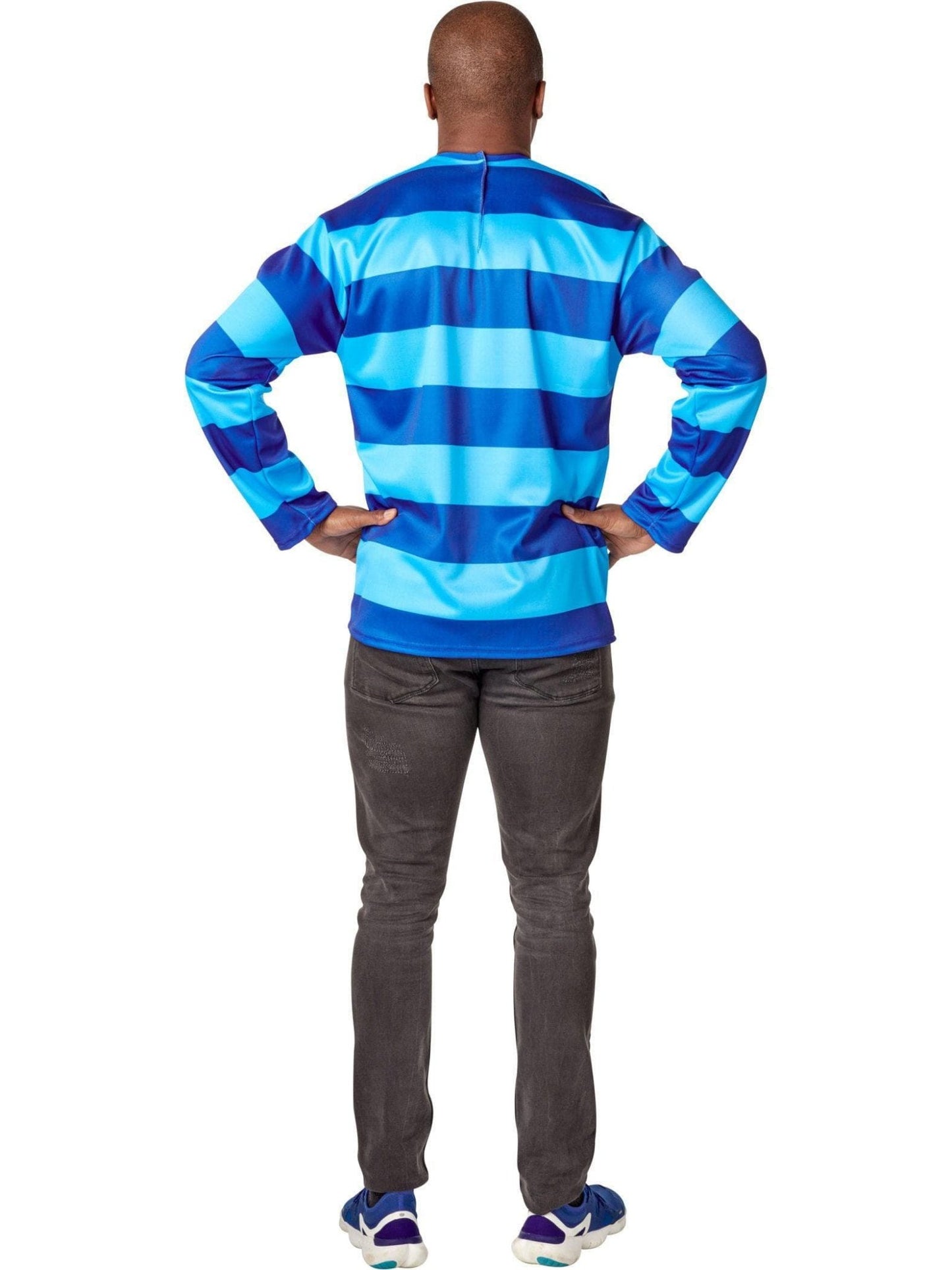 Mens Costume Shirt Mens Blues Clues Costume Shirt - Long Sleeve Striped Tee For Halloween & Cosplay Mens Costume Shirt Mens Blues Clues Costume Shirt - Long Sleeve Striped Tee For Halloween & Cosplay