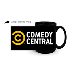Comedy Central Logo Full Wrap Schwarz Tasse - Schwarz / 11 Unzen