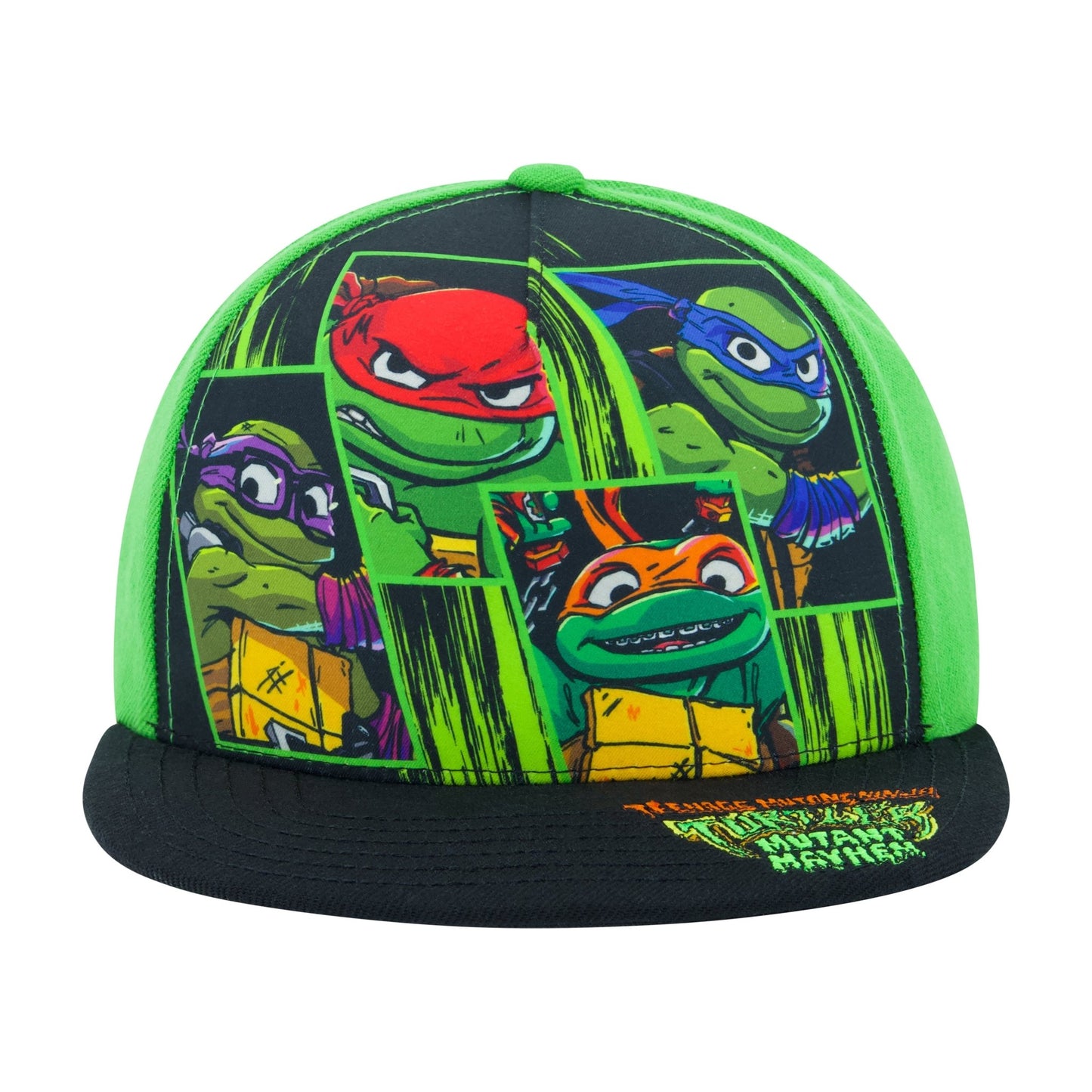 Concept One Teenage Mutant Ninja Turtles Cap, TMNT Adult Skater Snapback Baseball Hat with Flat Brim - Paramount Shop