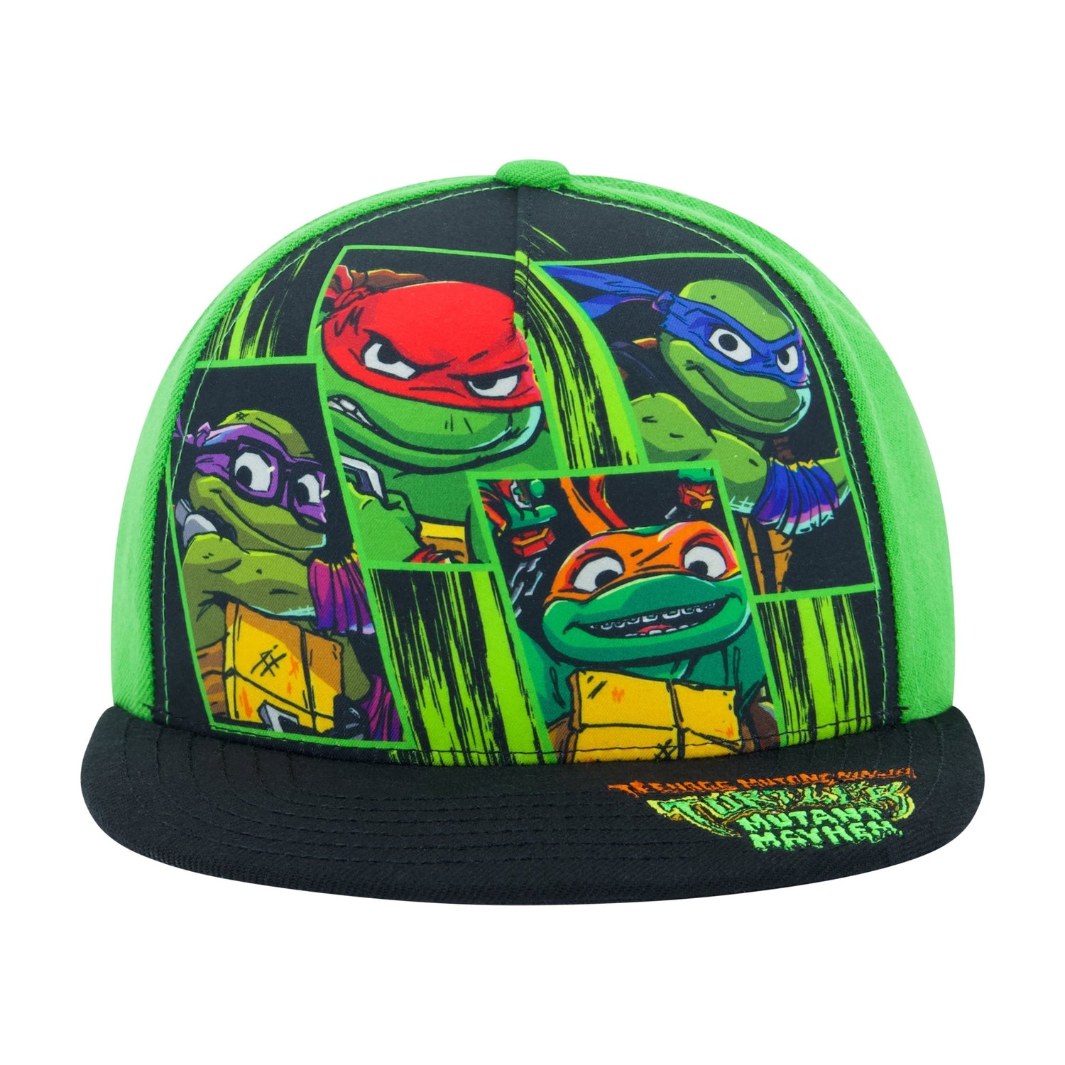 Concept One Teenage Mutant Ninja Turtles Cap, TMNT Adult Skater Snapback Baseball Hat with Flat Brim - Paramount Shop