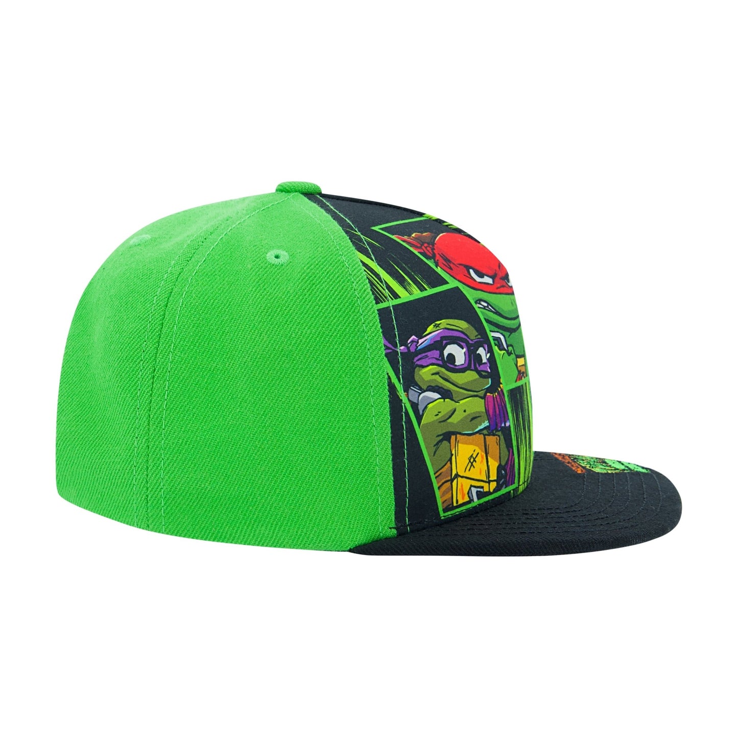 Concept One Teenage Mutant Ninja Turtles Cap, TMNT Adult Skater Snapback Baseball Hat with Flat Brim - Paramount Shop