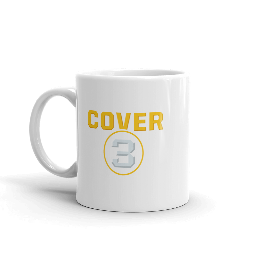 Cover 3 College Football Podcast Logo White Mug